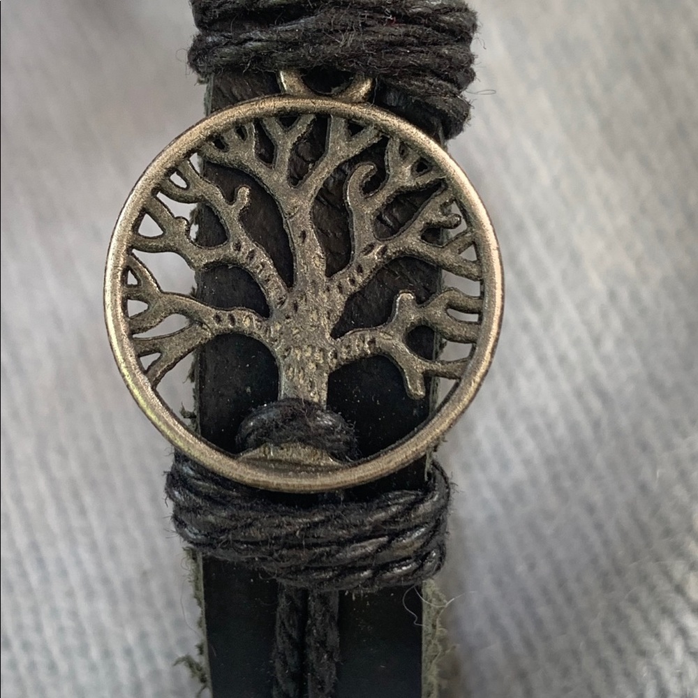 Leather tree vintage boho fashion edgy jewelry